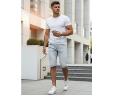 Vyriški mėlyni džinsiniai šortai Comfort
