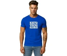 Vyriški mėlyni marškinėliai Kietas tėtis (baltas)