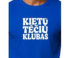 Vyriški mėlyni marškinėliai Kietas tėtis (baltas)