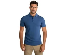 Vyriški mėlyni polo marškinėliai Casual