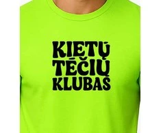 Vyriški neoniniai žali marškinėliai Kietas tėtis (juodas)