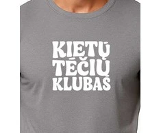 Vyriški pilki marškinėliai Kietas tėtis (baltas)