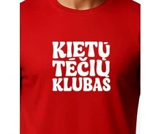 Vyriški raudoni marškinėliai Kietas tėtis (baltas)
