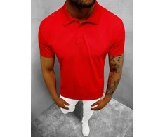 Vyriški raudoni polo marškinėliai Casual