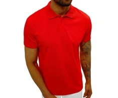 Vyriški raudoni polo marškinėliai Casual