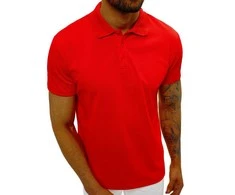 Vyriški raudoni polo marškinėliai Casual