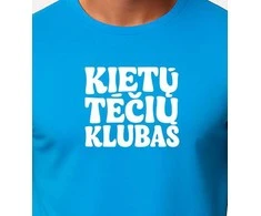 Vyriški šviesiai mėlyni marškinėliai Kietas tėtis (baltas)