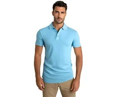 Vyriški šviesiai mėlyni polo marškinėliai Casual