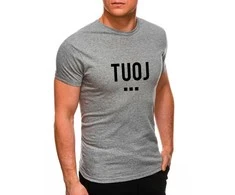 Vyriški šviesiai pilki marškinėliai TUOJ (juodas)