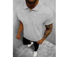 Vyriški šviesiai pilki polo marškinėliai Casual
