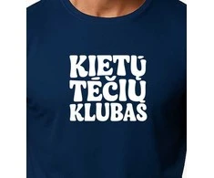Vyriški tamsiai mėlyni marškinėliai Kietas tėtis (baltas)