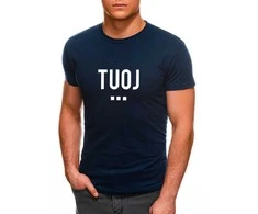 Vyriški tamsiai mėlyni marškinėliai TUOJ (baltas)