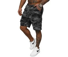 Vyriški tamsiai pilki kamufliažiniai šortai Army