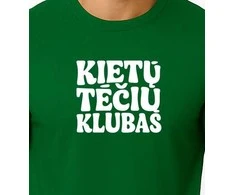 Vyriški tamsiai žali marškinėliai Kietas tėtis (baltas)