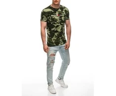 Vyriški žali kamufliažiniai marškinėliai Cadet
