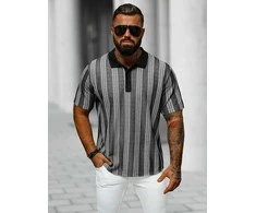 Vyriškis juodi polo marškinėliai Fit