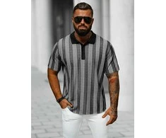 Vyriškis juodi polo marškinėliai Fit