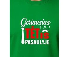 Žali marškinėliai Geriausias tėtis pasaulyje (baltas)