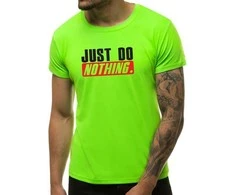 Žali neoniniai vyriški marškinėliai Just do nothing