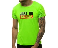 Žali neoniniai vyriški marškinėliai Just do nothing