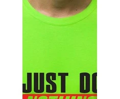 Žali neoniniai vyriški marškinėliai Just do nothing