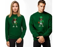 Žalias megztinis su gobtuvu „Bears“