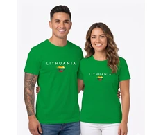 Žalių marškinėlių komplektas Lithuania (baltas)