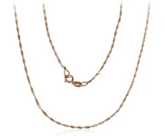 Auksinė grandinėlė Singapore 1 mm , briaunų apdirbimas deimantu - 0.79 g. - 1 mm. - 42