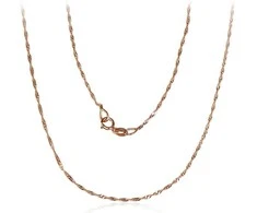 Auksinė grandinėlė Singapore 1 mm , briaunų apdirbimas deimantu - 0.88 g. - 1 mm. - 47