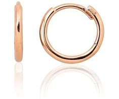 Auksiniai auskarai su apvaliu segtuku - 0.82 g. - 10 mm.