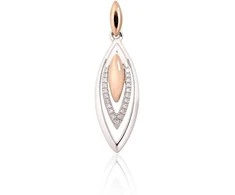 Auksinis pakabukas - 1.1 g. - 28 mm. - Briliantai (0,054Ct)
