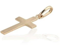 Auksinis pakabukas kryželis. Metalas: Geltonas Auksas. Praba: 585°. - 0.36 g. - 20 mm.