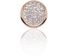 Auksinis pakabukas su brangakmeniais. Metalas: Raudonas Auksas. Praba: 585°. Akmuo: Briliantai - 1.15 g. - 8 mm. - Briliantai (0,098Ct)