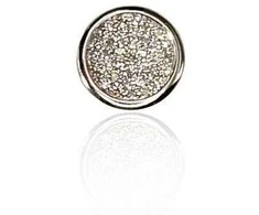 Auksinis pakabukas su brangakmeniais. Metalas: Baltas Auksas. Praba: 585°. Akmuo: Briliantai - 1.21 g. - 8 mm. - Briliantai (0,093Ct)