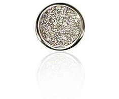 Auksinis pakabukas su brangakmeniais. Metalas: Baltas Auksas. Praba: 585°. Akmuo: Briliantai - 1.21 g. - 8 mm. - Briliantai (0,093Ct)