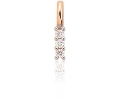Auksinis pakabukas su brangakmeniais. Metalas: Raudonas Auksas. Praba: 585°. Akmuo: Briliantai - 11 mm. - 0.29 g. - Briliantai (0,05Ct)
