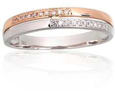 Auksinis žiedas - 17 - 1.85 g. - Briliantai (0,05Ct)