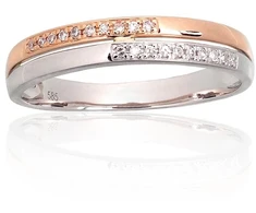 Auksinis žiedas - 17 - 1.85 g. - Briliantai (0,05Ct)