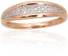 Auksinis žiedas - 18.5 - 2.23 g. - Briliantai (0,12Ct)
