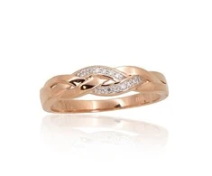 Auksinis žiedas - 18.5 - 2.42 g. - Briliantai (0,05Ct)