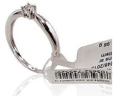 Auksinis žiedas su brangakmeniais. Metalas: Baltas Auksas. Praba: 585°. Akmuo: Briliantai - 16.5 - 1.63 g. - Briliantai (0,024Ct)