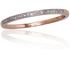 Auksinis žiedas su brangakmeniais. Metalas: Raudonas Auksas. Praba: 585°. Akmuo: Briliantai - 1 g. - 18 - Briliantai (0,053Ct)