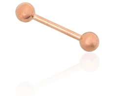 Auksinių auskarų vėrimas į liežuvį - 0.89 g. - 27 mm.