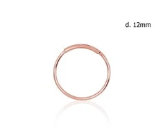 Auksinių auskarų vėrimas į nosį - 12 mm. - 0.13 g.