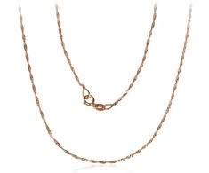 Auksinė grandinėlė Singapore 1 mm , briaunų apdirbimas deimantu - 1.01 g. - 1 mm. - 55