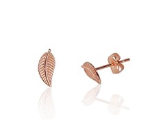 Auksiniai auskarai vinukai, Raudonas Auksas, Be akmens - 0.43 g. - 8 mm.