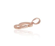 Auksinis pakabukas - vardo raidė, Raudonas Auksas, praba 585°, Akmuo: Cirkonai - 0.37 g. - 16 mm.