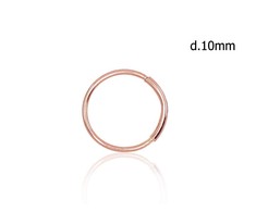 Auksinių auskarų vėrimas į nosį - 10 mm. - 0.1 g.