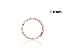 Auksinių auskarų vėrimas į nosį - 10 mm. - 0.11 g.
