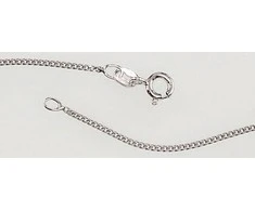Sidabrinė grandinėlė Curb 1.5 mm , briaunų apdirbimas deimantu - 2.4 g. - 45 - 1.5 mm.